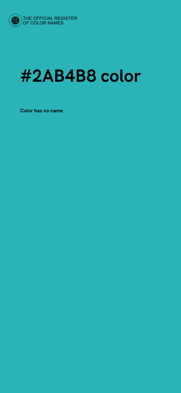 #2AB4B8 color image