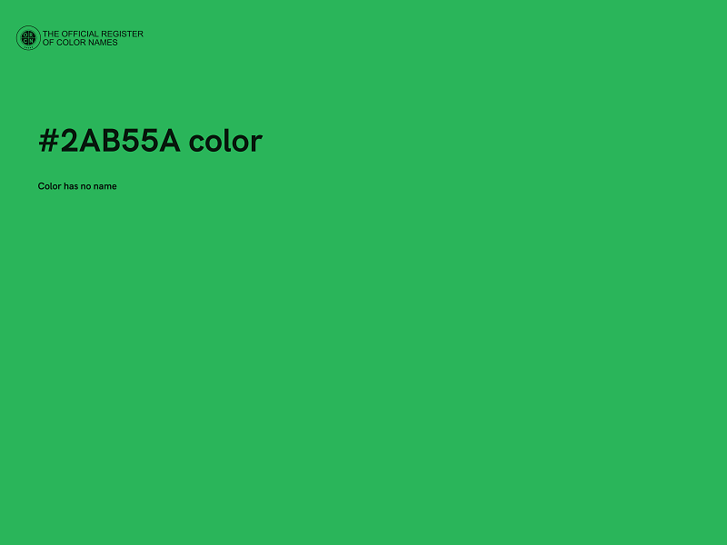 #2AB55A color image