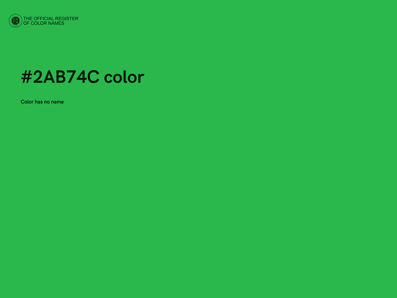 #2AB74C color image