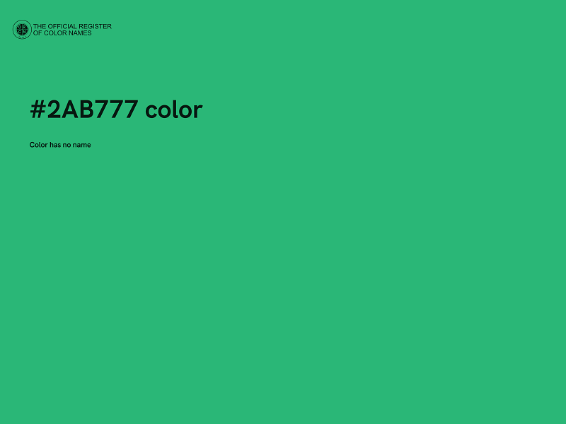 #2AB777 color image