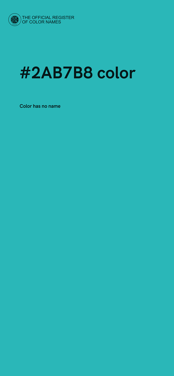 #2AB7B8 color image