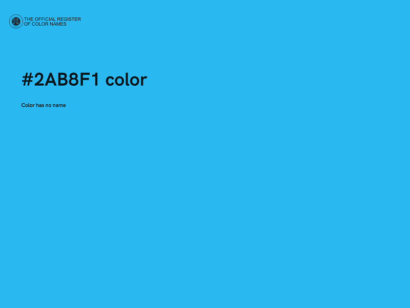 #2AB8F1 color image