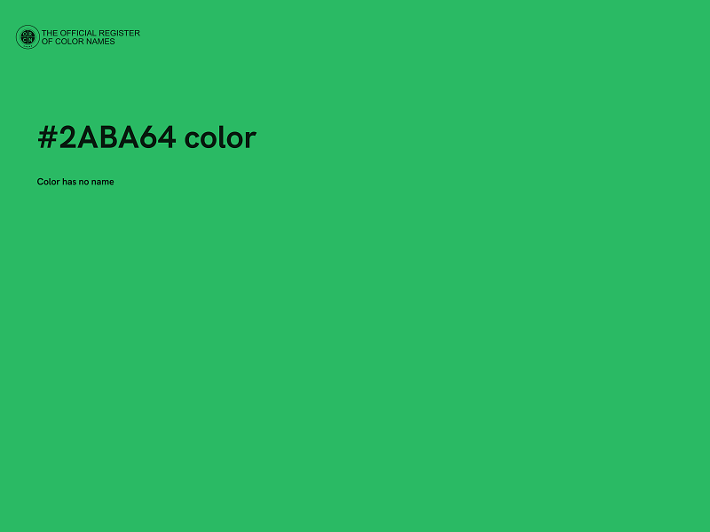 #2ABA64 color image