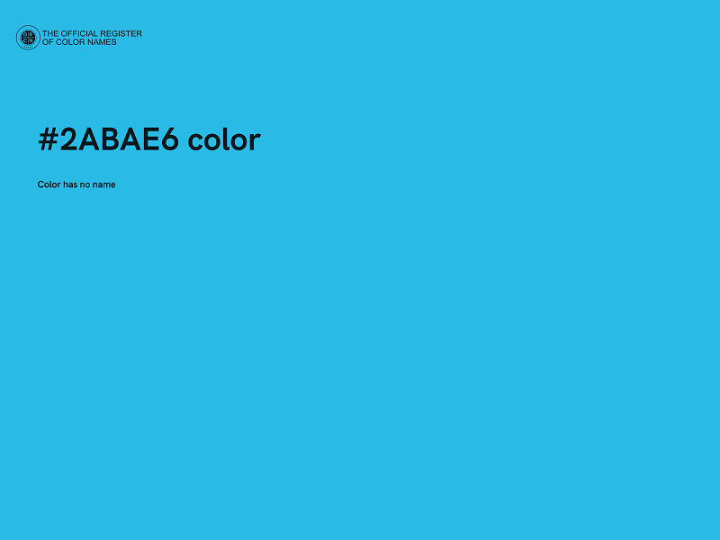 #2ABAE6 color image