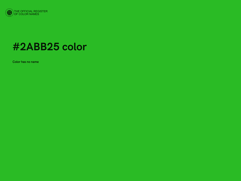 #2ABB25 color image