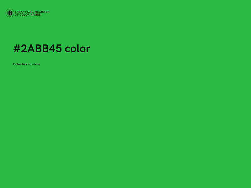 #2ABB45 color image