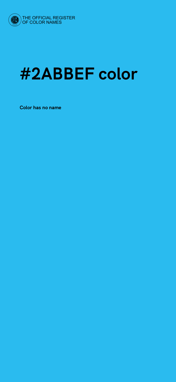 #2ABBEF color image
