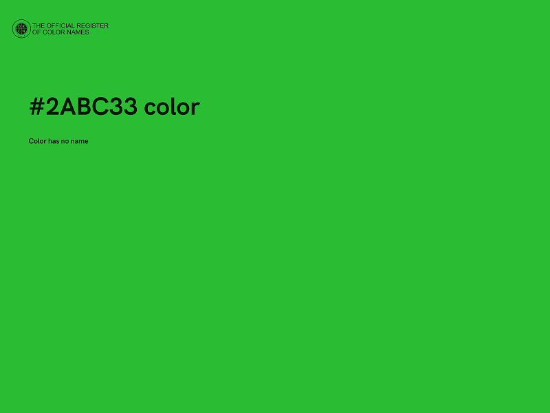 #2ABC33 color image