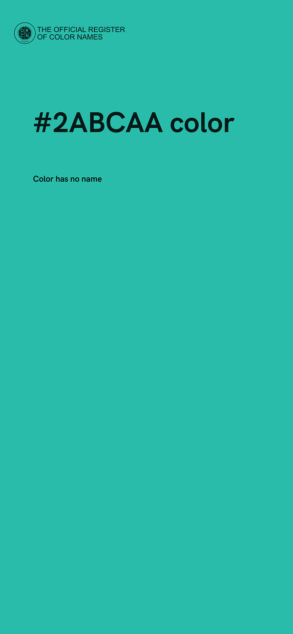 #2ABCAA color image