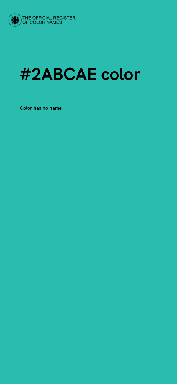 #2ABCAE color image