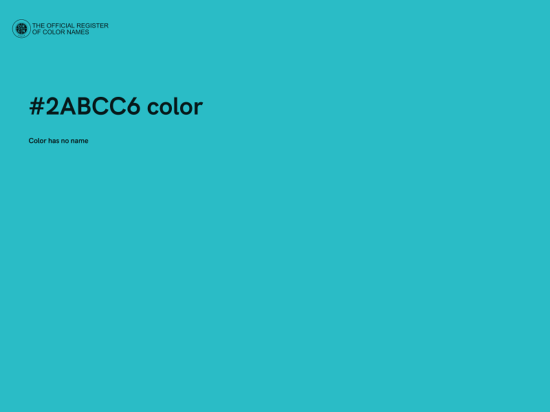 #2ABCC6 color image