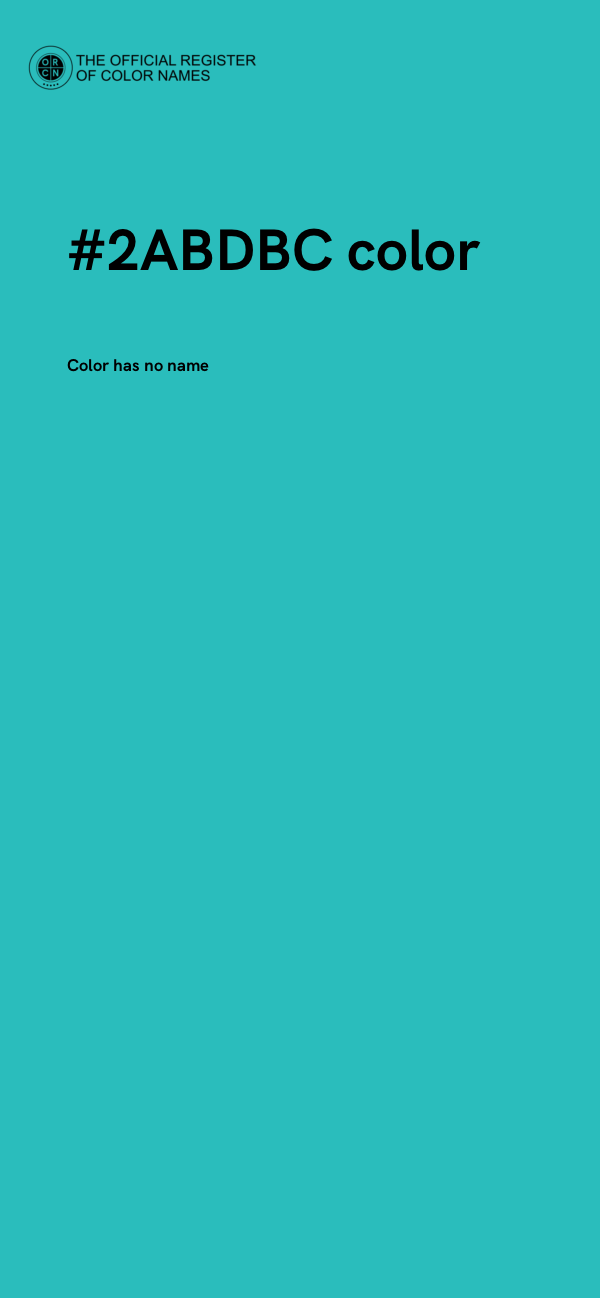 #2ABDBC color image