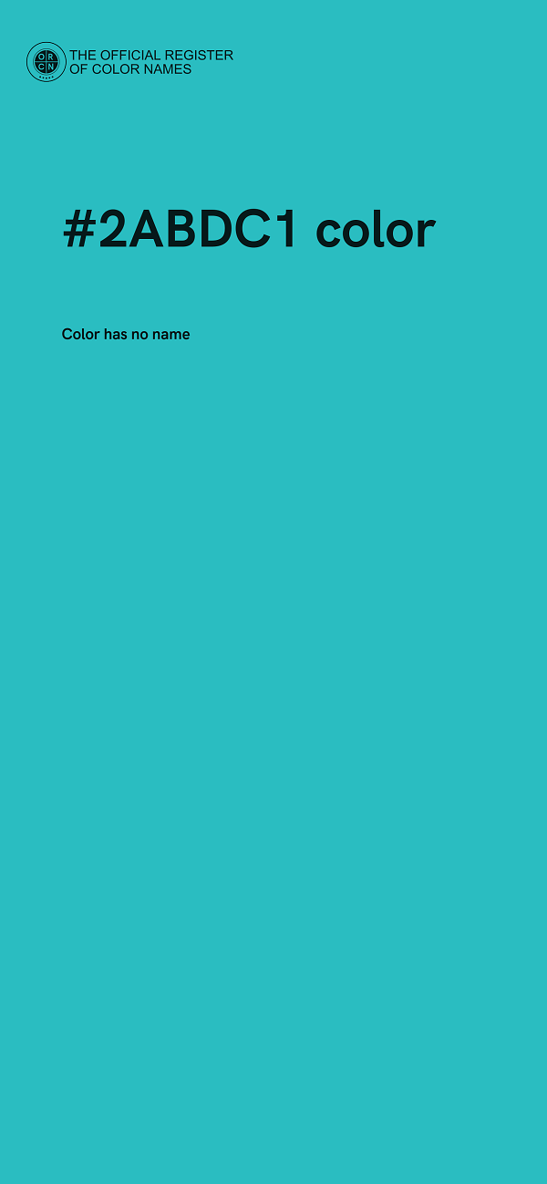 #2ABDC1 color image