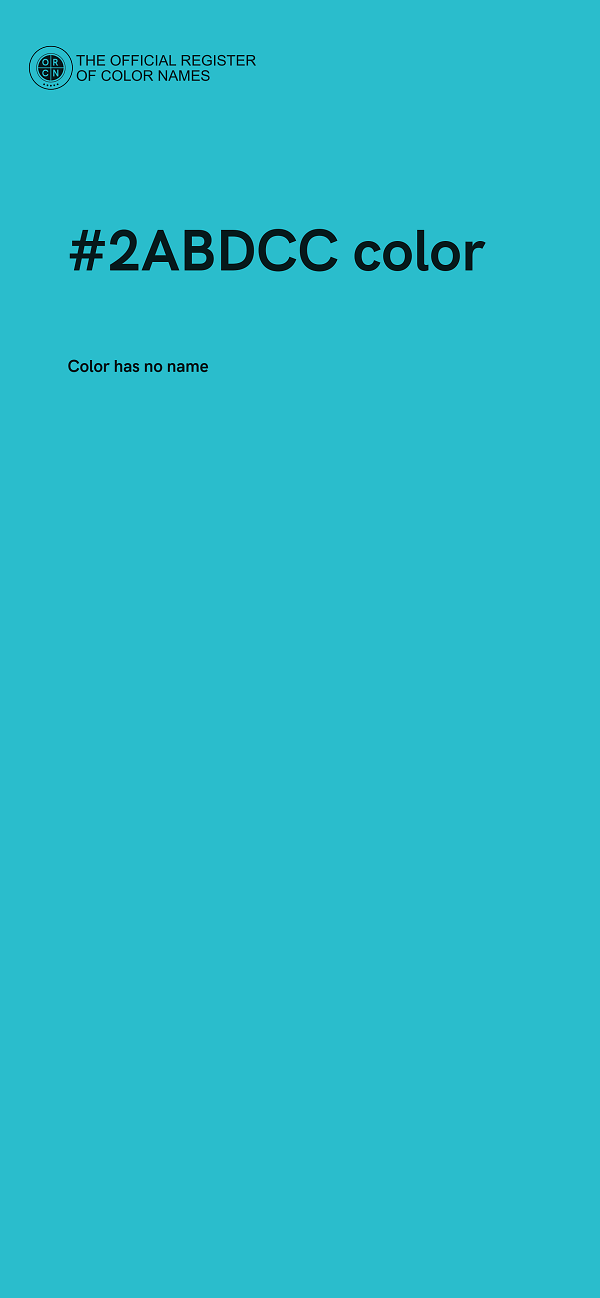 #2ABDCC color image