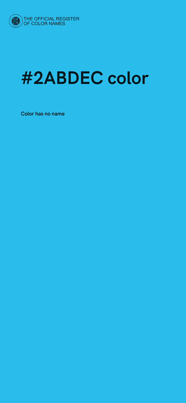#2ABDEC color image