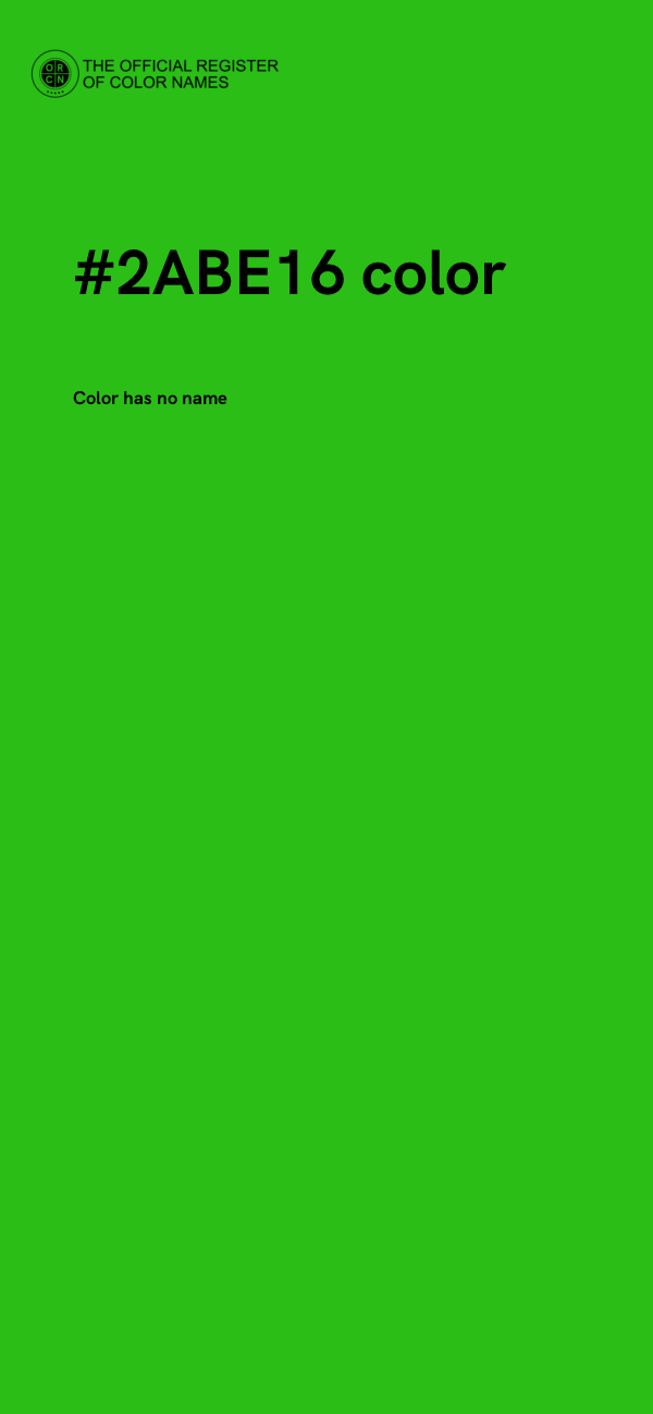 #2ABE16 color image