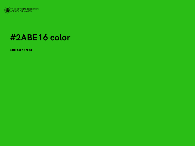 #2ABE16 color image