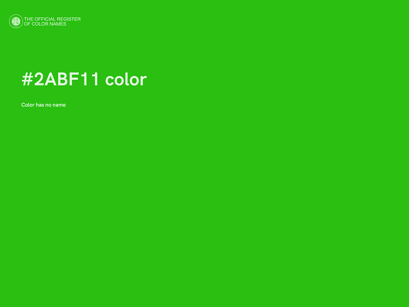 #2ABF11 color image