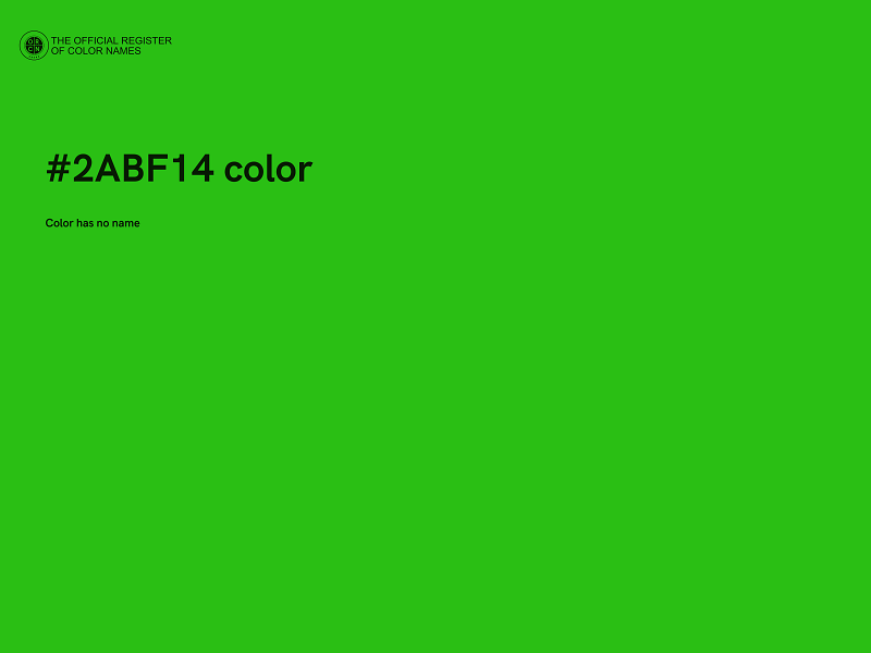 #2ABF14 color image