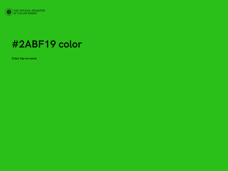 #2ABF19 color image