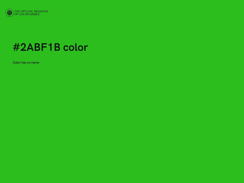 #2ABF1B color image