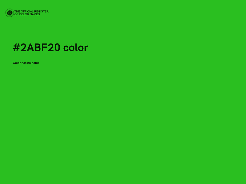 #2ABF20 color image