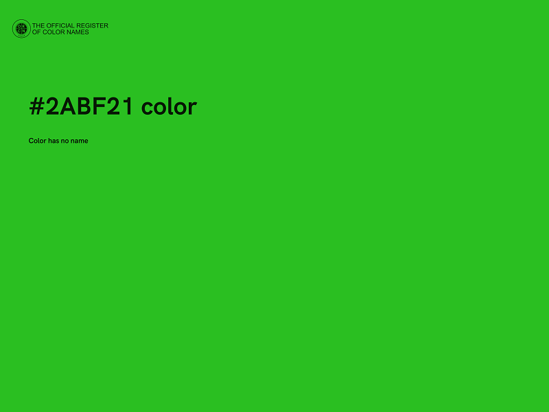 #2ABF21 color image