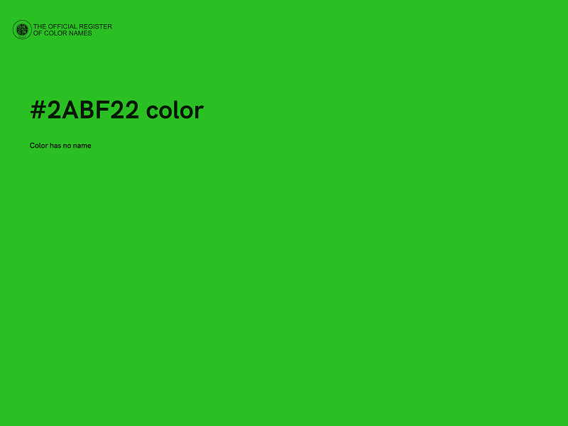 #2ABF22 color image