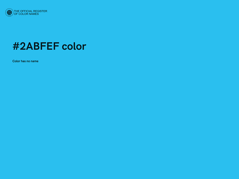 #2ABFEF color image