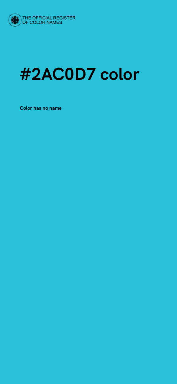 #2AC0D7 color image