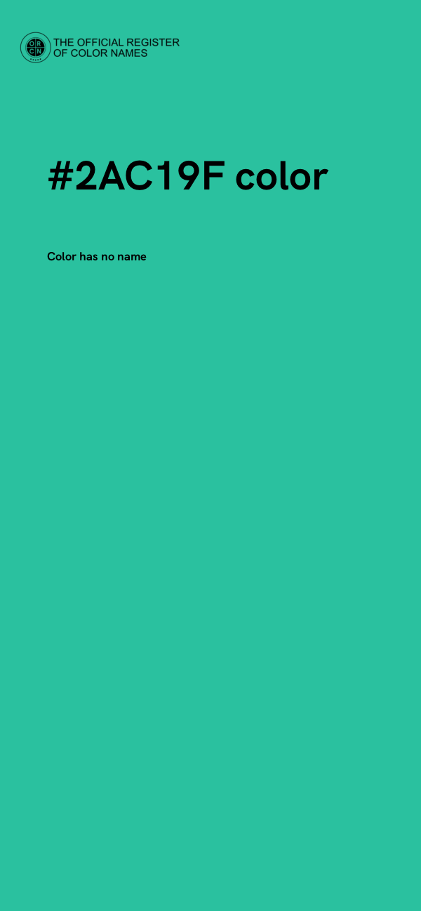 #2AC19F color image
