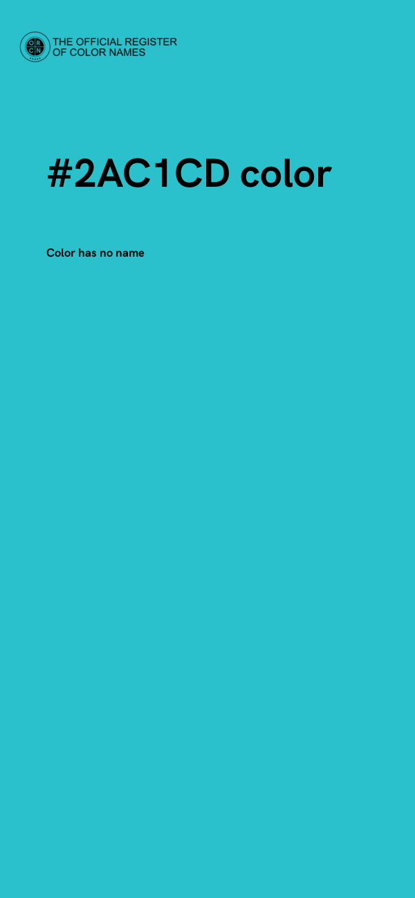 #2AC1CD color image