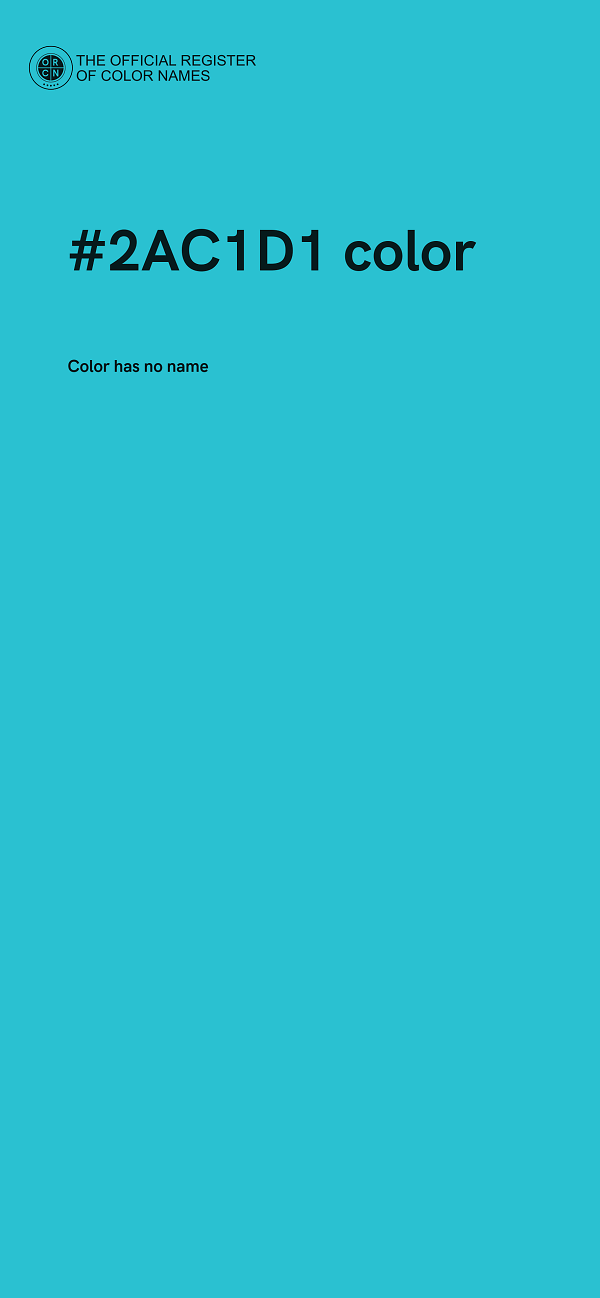 #2AC1D1 color image