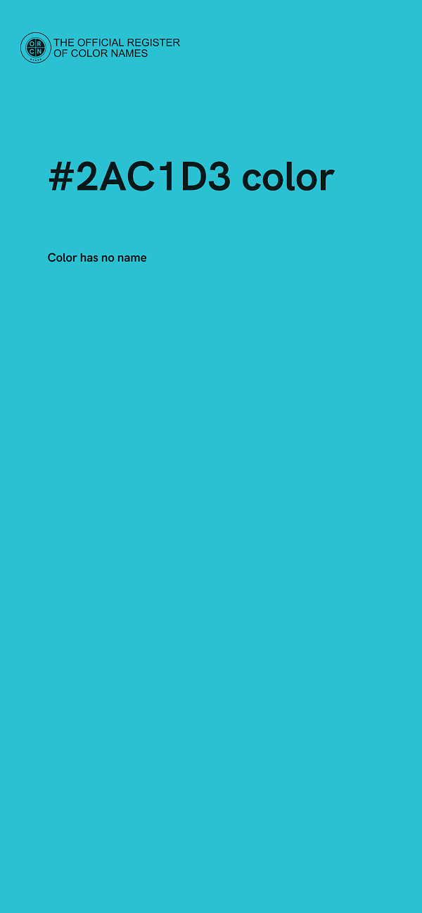 #2AC1D3 color image