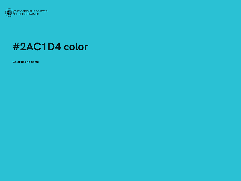 #2AC1D4 color image