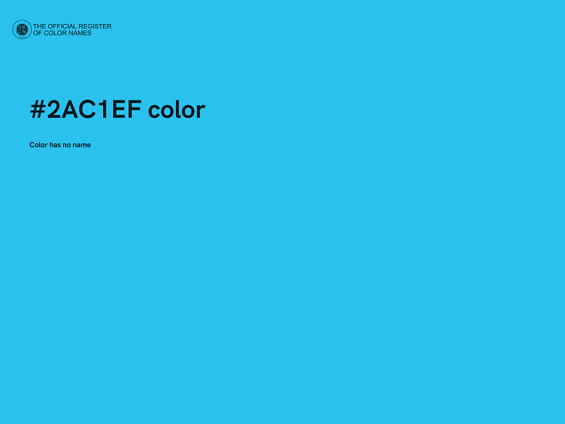 #2AC1EF color image