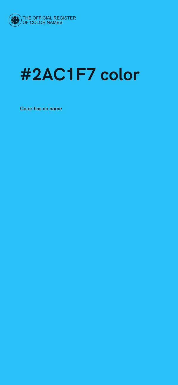 #2AC1F7 color image