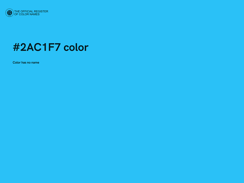 #2AC1F7 color image