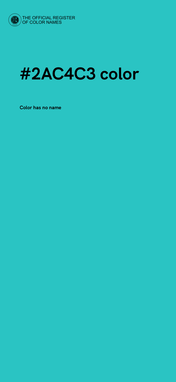 #2AC4C3 color image