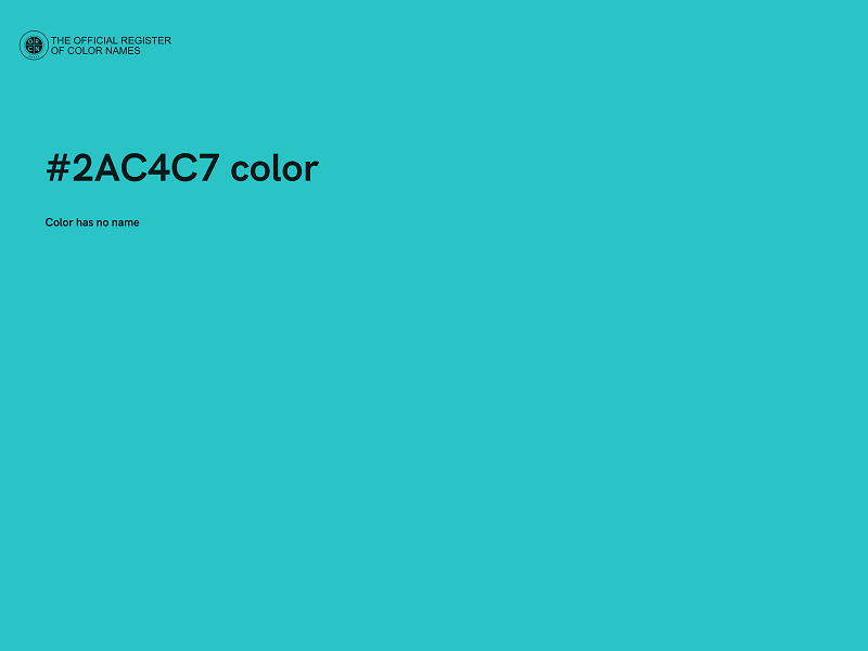 #2AC4C7 color image