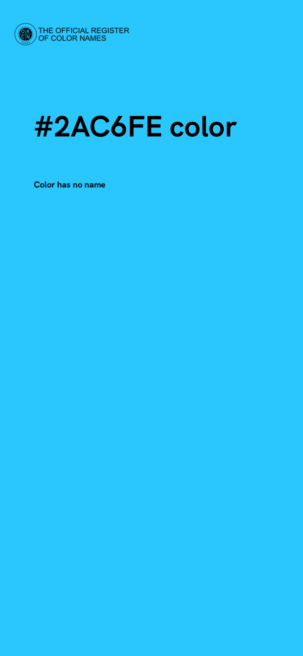 #2AC6FE color image