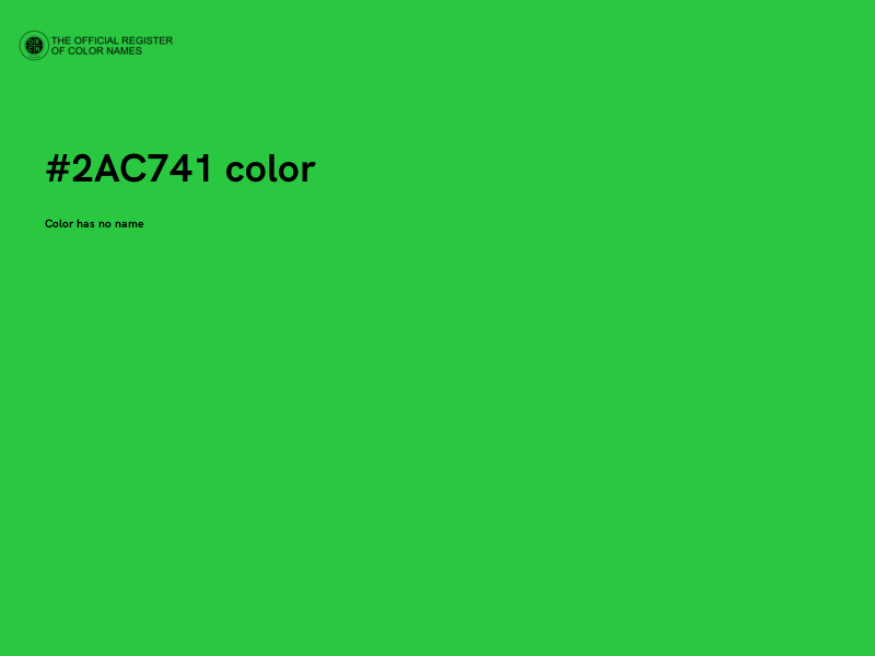 #2AC741 color image