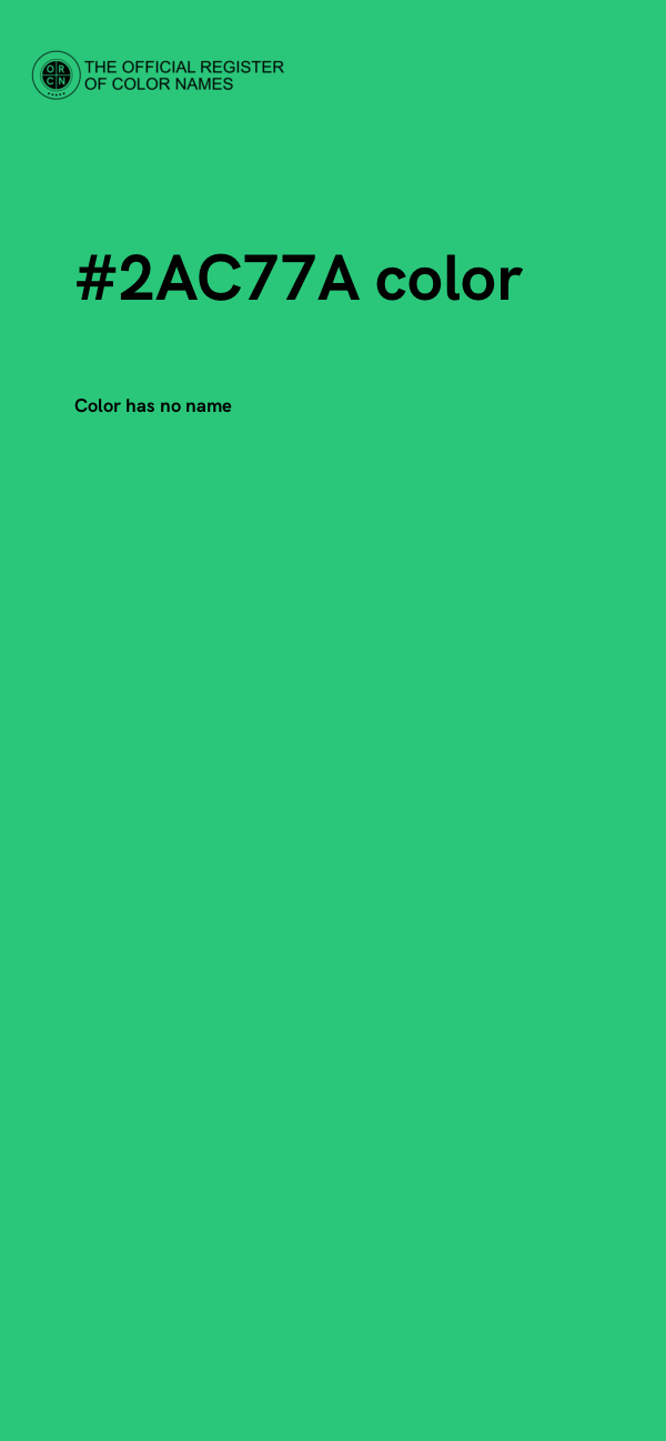 #2AC77A color image
