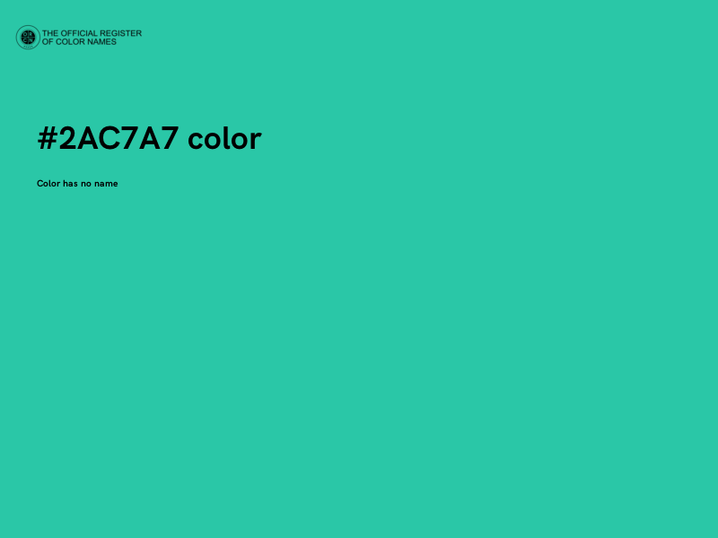 #2AC7A7 color image