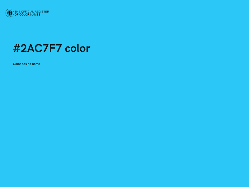#2AC7F7 color image
