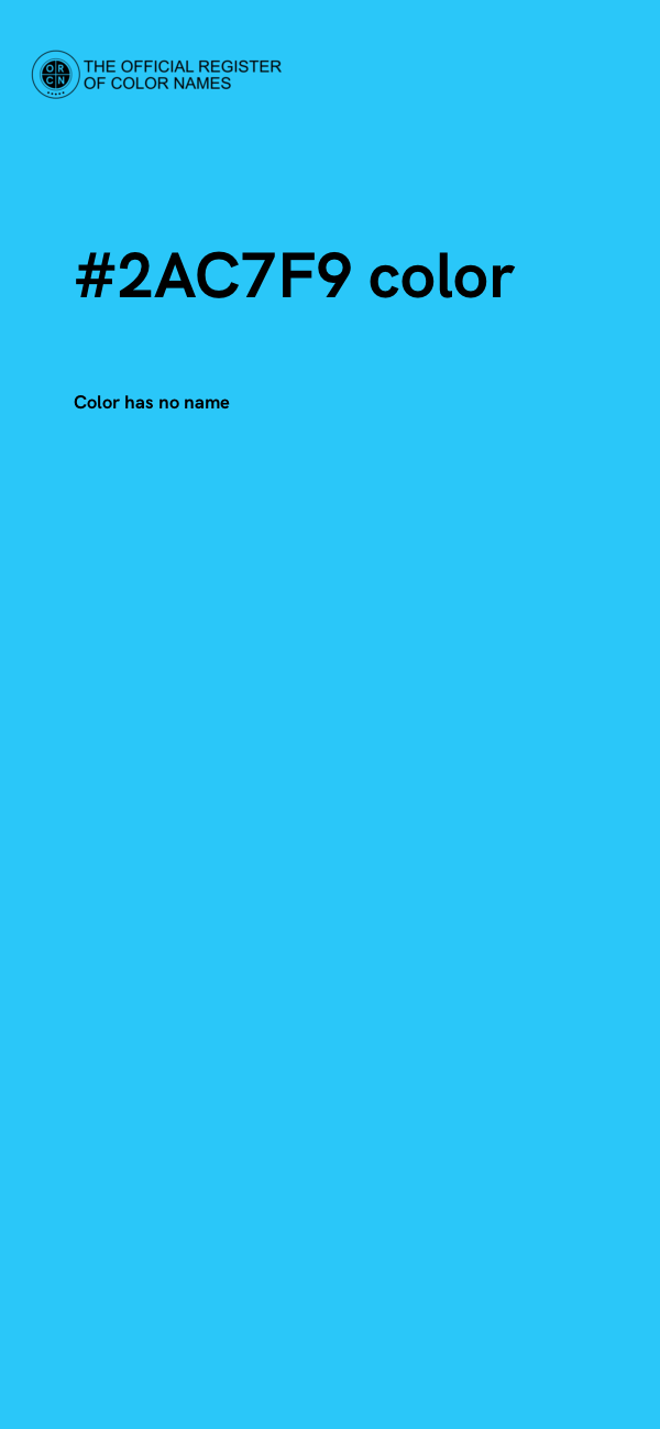 #2AC7F9 color image