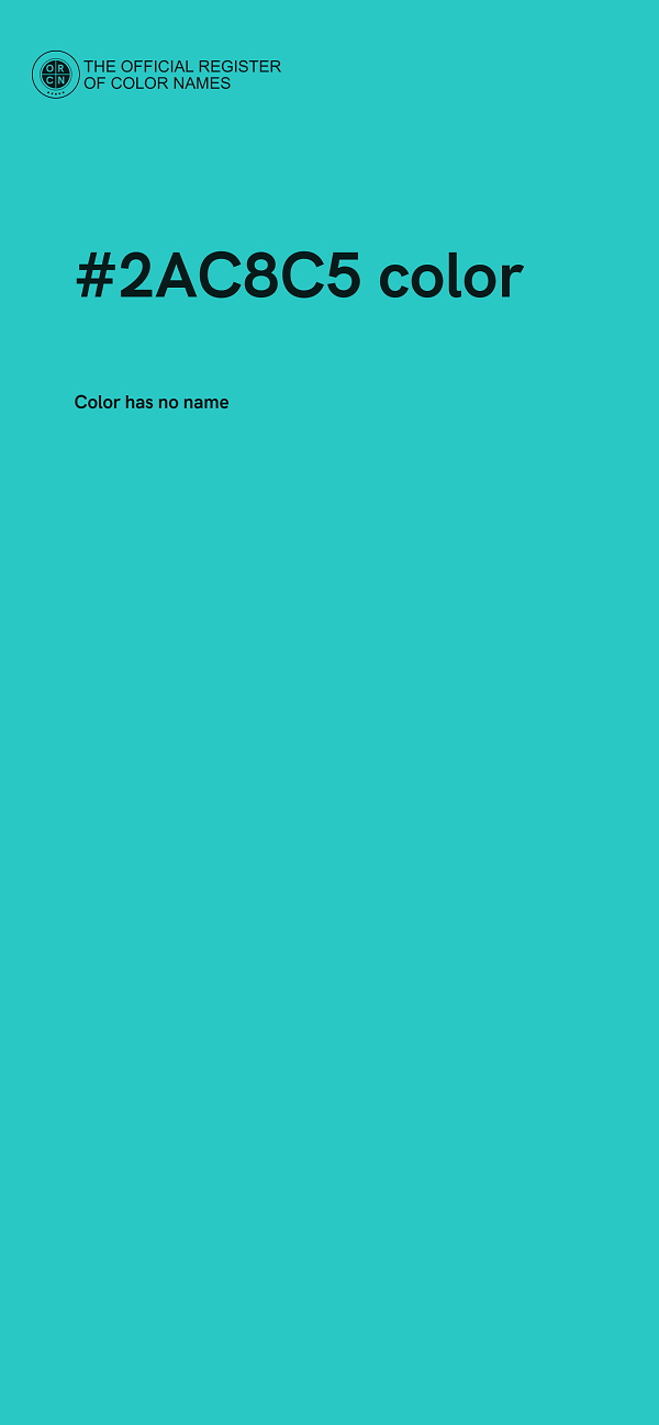 #2AC8C5 color image