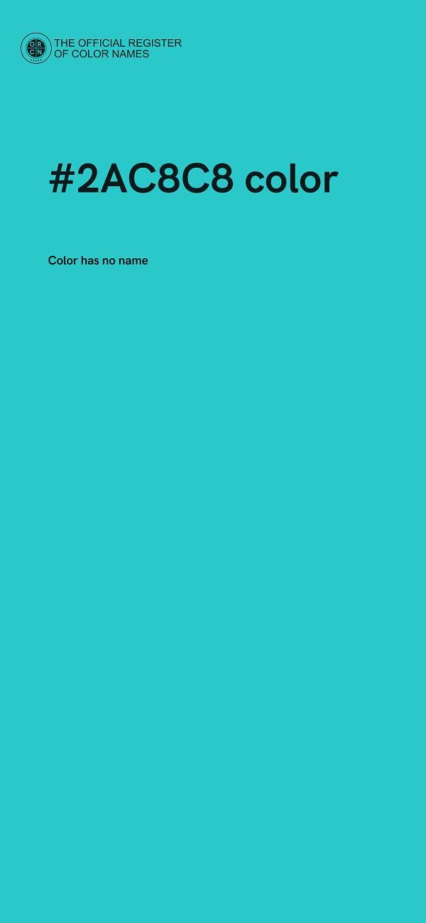 #2AC8C8 color image