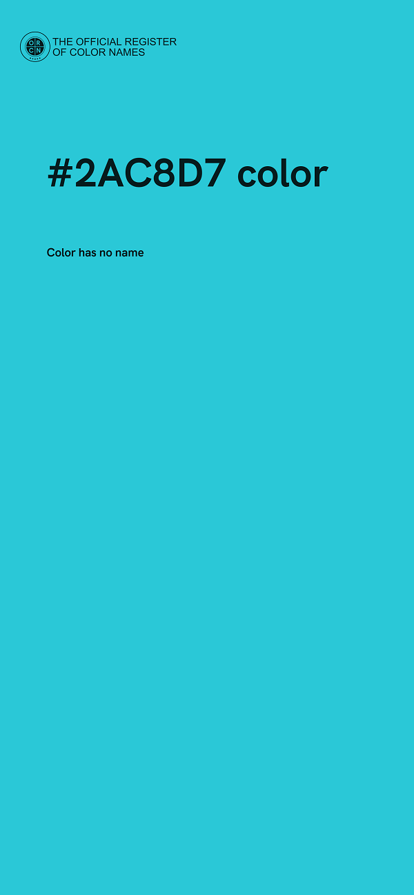 #2AC8D7 color image