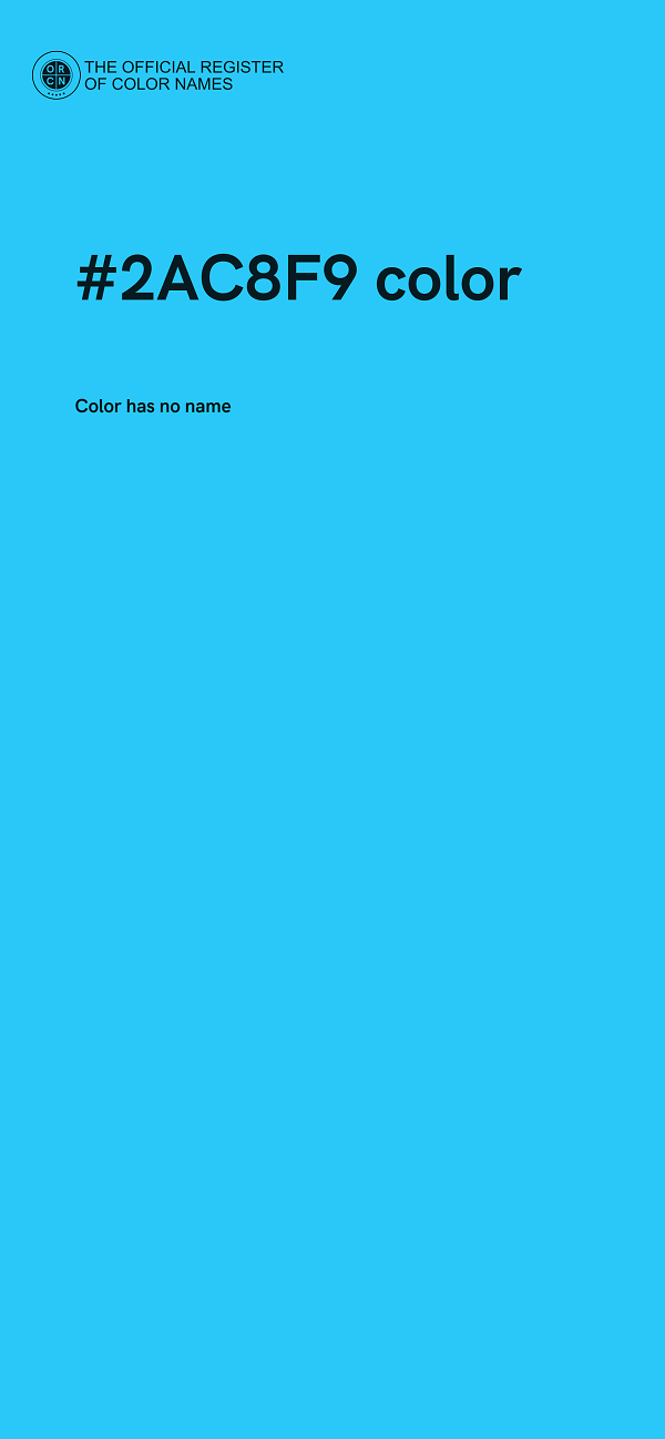 #2AC8F9 color image